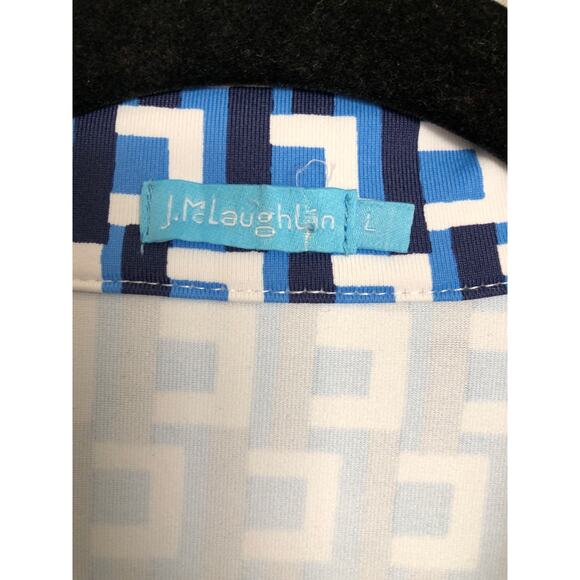 J. McLaughlin Pop-Over Top Women's Large 3/4 Sleeve Graphic Print - Picture 2 of 7